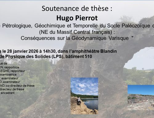 Soutenance de thèse : Hugo Pierrot, le 28 janvier 2026 à 14h30 à l’amphithéâtre Blandin