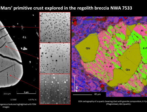 Séminaire – 26 février 2026 –  Exploration of the primitive crust of Mars in the regolithic breccia NWA 7533